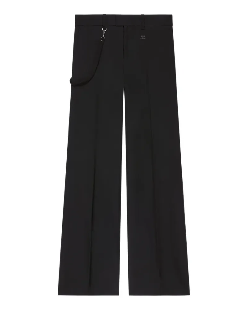 Courrèges Hose mit Logo-Patch - Schwarz Schwarz