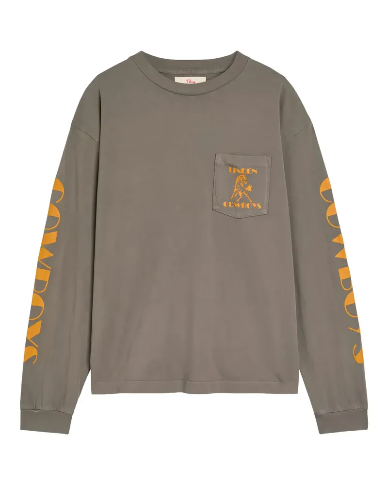 CHERRY LA T-Shirt mit Cowboy-Print - Grau Grau