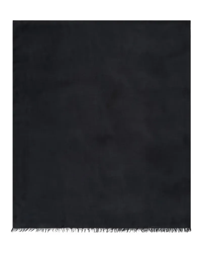 Emporio Armani frayed-hem scarf - Schwarz Schwarz