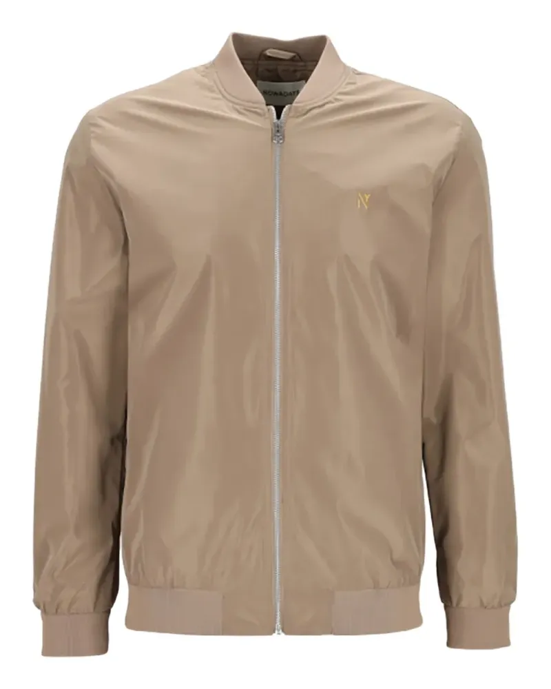 Nowadays Bomberjacke mit Logo-Stickerei - Nude Nude
