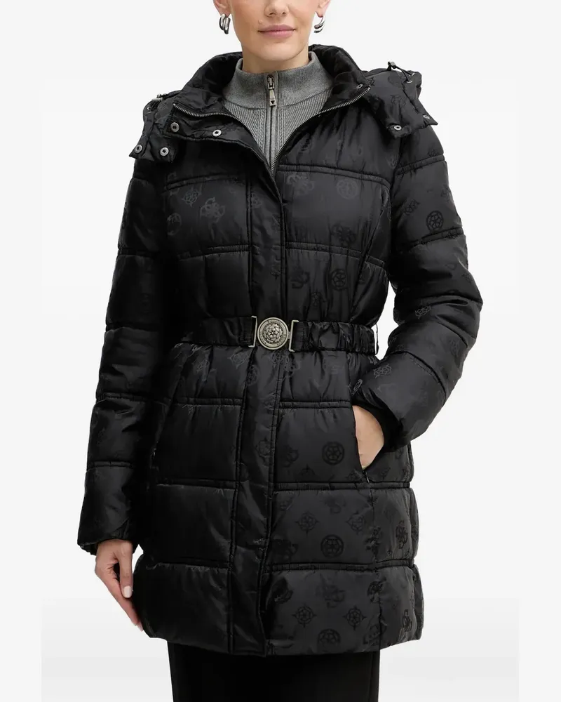 Guess hooded buckle puffer cost - Schwarz Schwarz