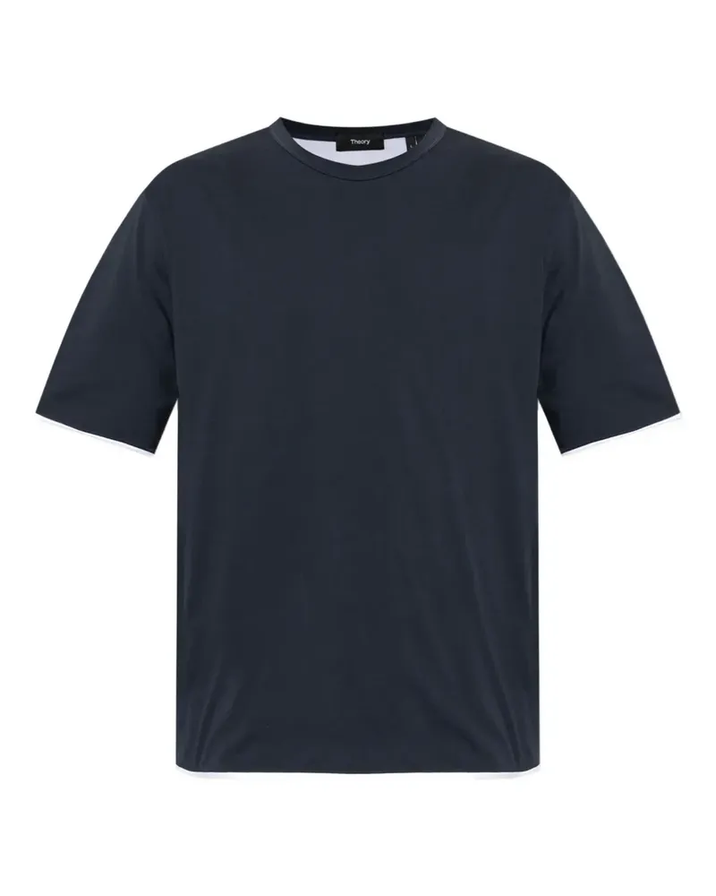 Theory T-Shirt mit Kontrastdetails - Blau Blau