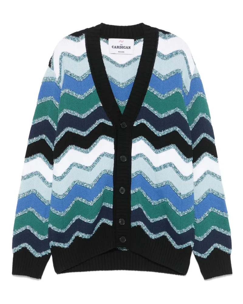 Missoni Cardigan mit Zickzackmuster - Blau Blau