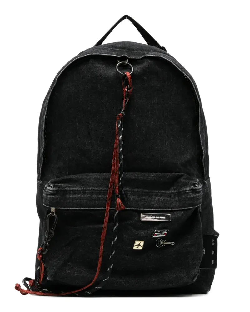 Song For The Mute washed-denim backpack - Schwarz Schwarz