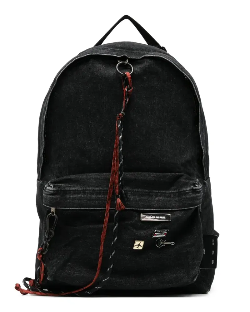 Song For The Mute washed-denim backpack - Schwarz Schwarz