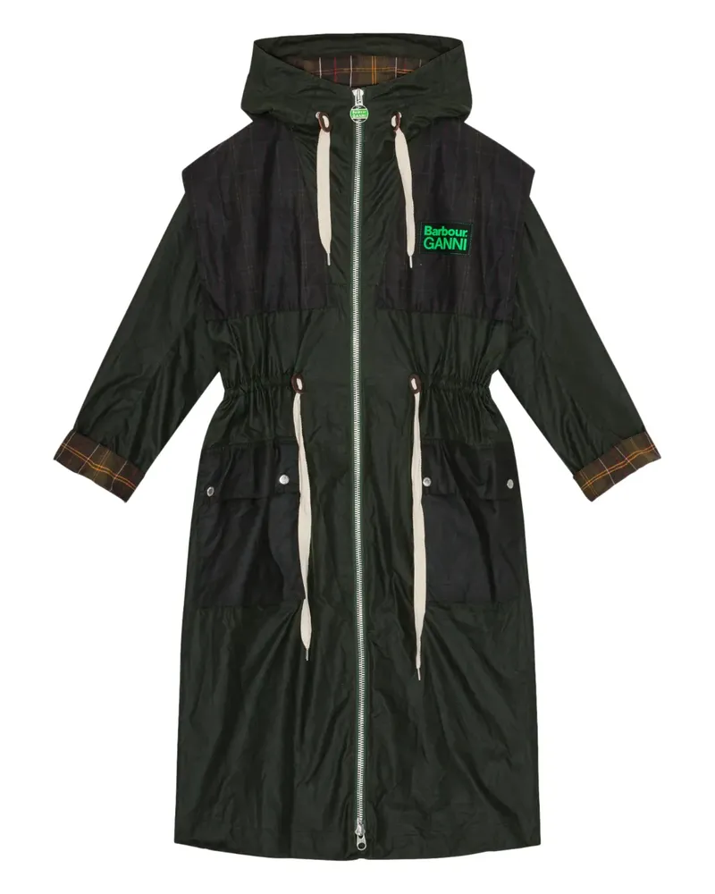 Ganni x Barbour hooded coat - Grün Grün