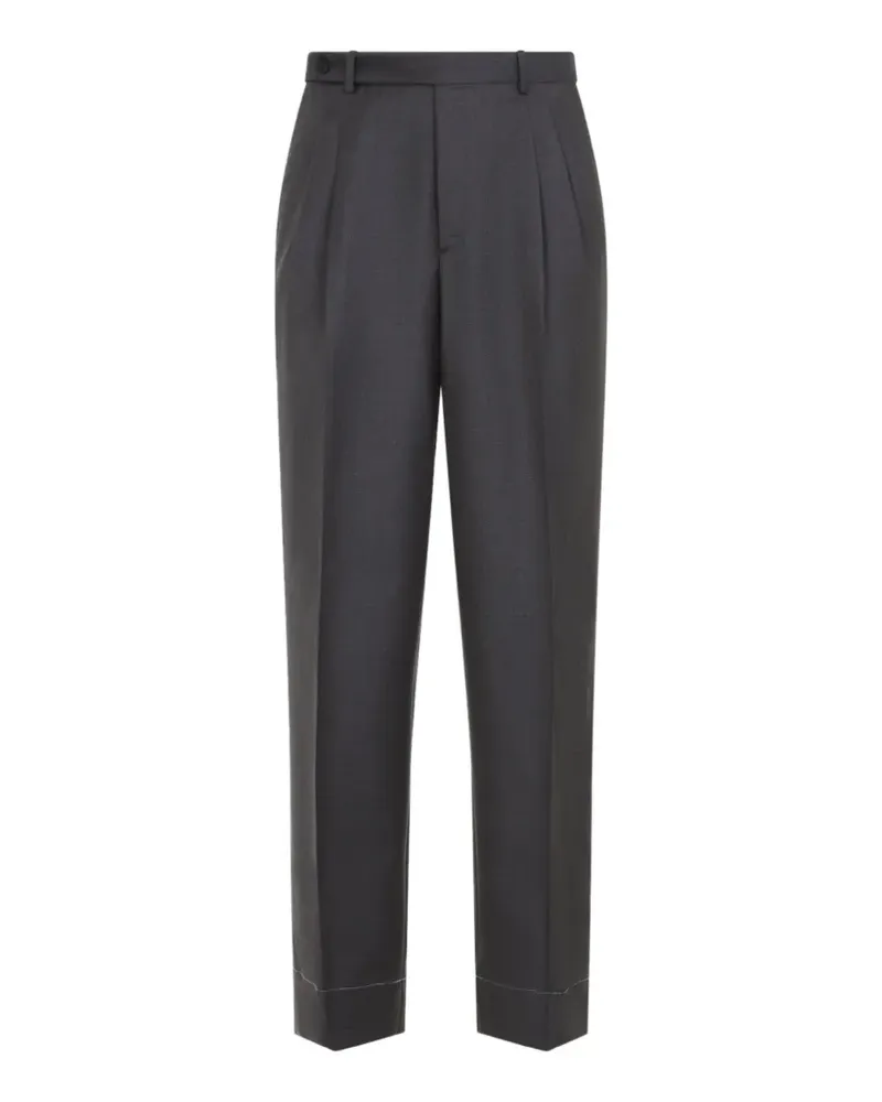Brioni pleated wool trousers - Grau Grau