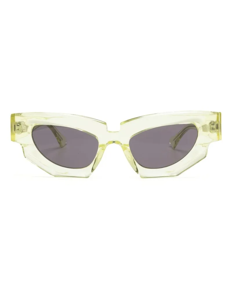 KUBORAUM Transparente Cat-Eye-Sonnenbrille - Grün Grün