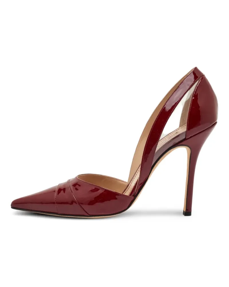 Manolo Blahnik d'Orsay Pumps mit spitzer Kappe - Rot Rot