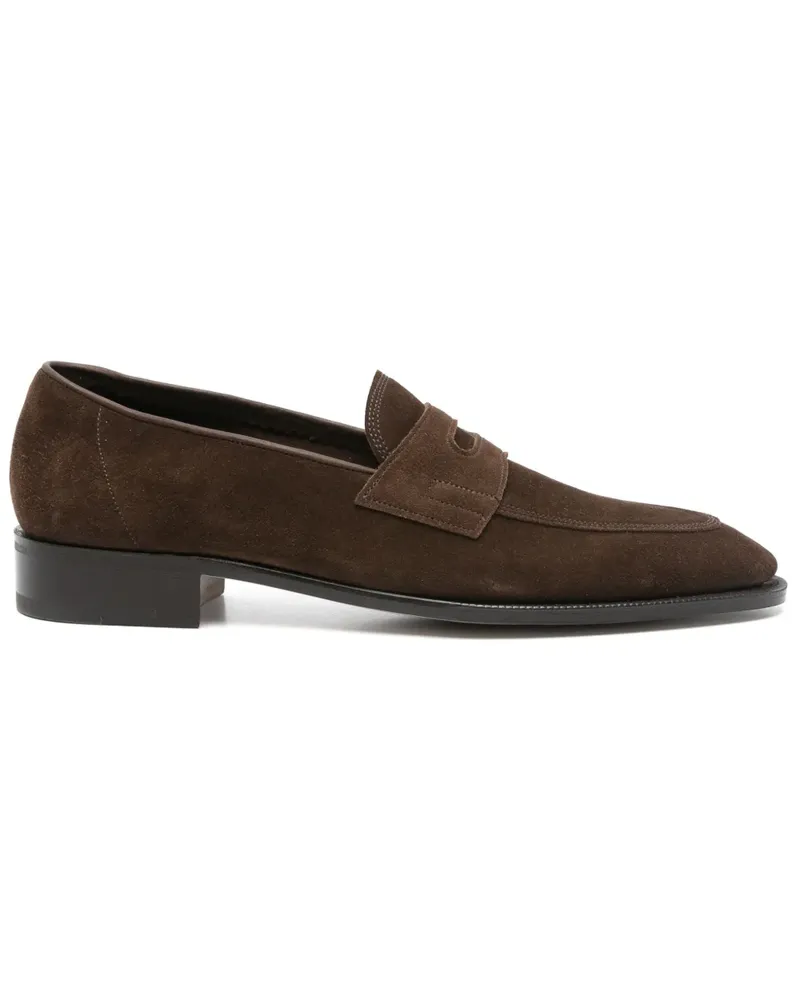 John Lobb Loafer aus Wildleder - Braun Braun