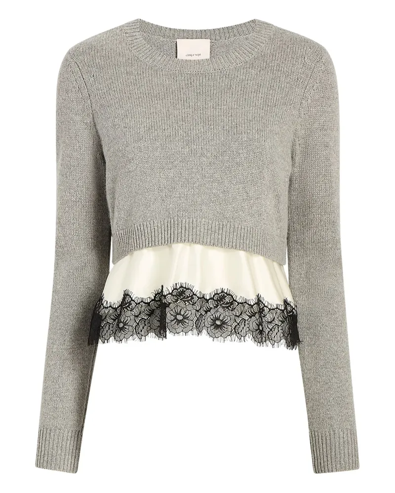 Cinq à Sept Zyla lace-trim pullover - Grau Grau
