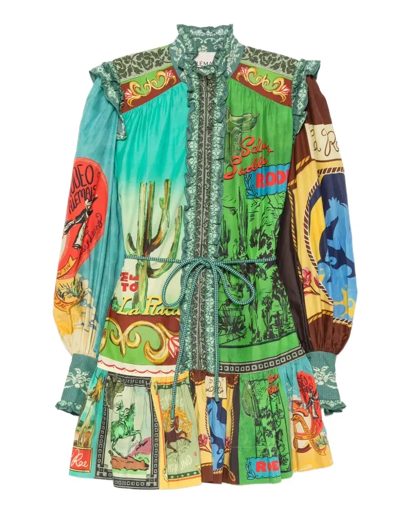ALEMAIS Ace Kleid mit grafischem Print - Grün Grün