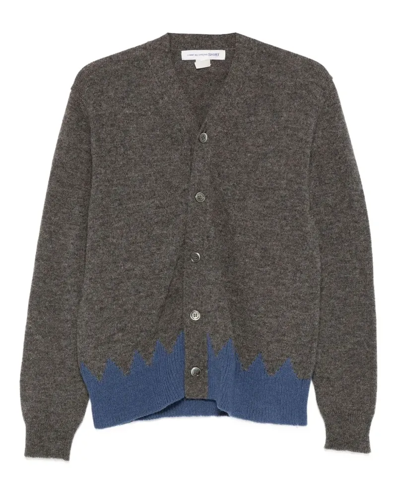 Comme des Garçons Cardigan mit Kontrastdetails - Grau Grau