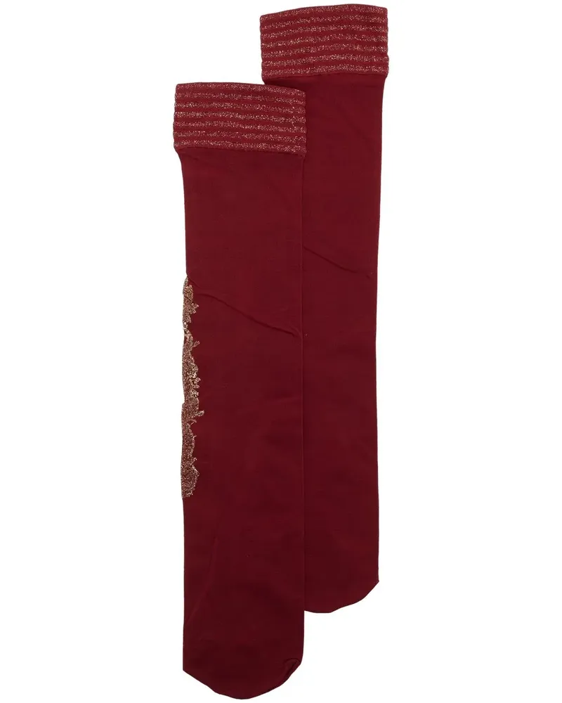 Uma Wang Bestickte Socken - Rot Rot
