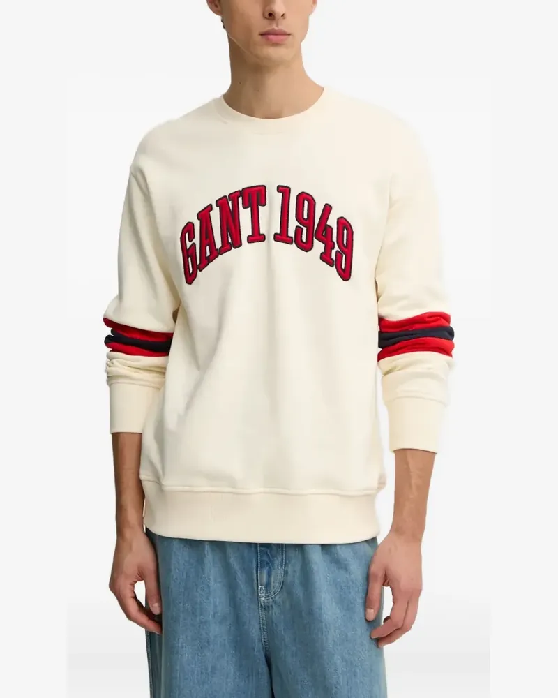 Gant logo-appliqué sweatshirt - Nude Nude