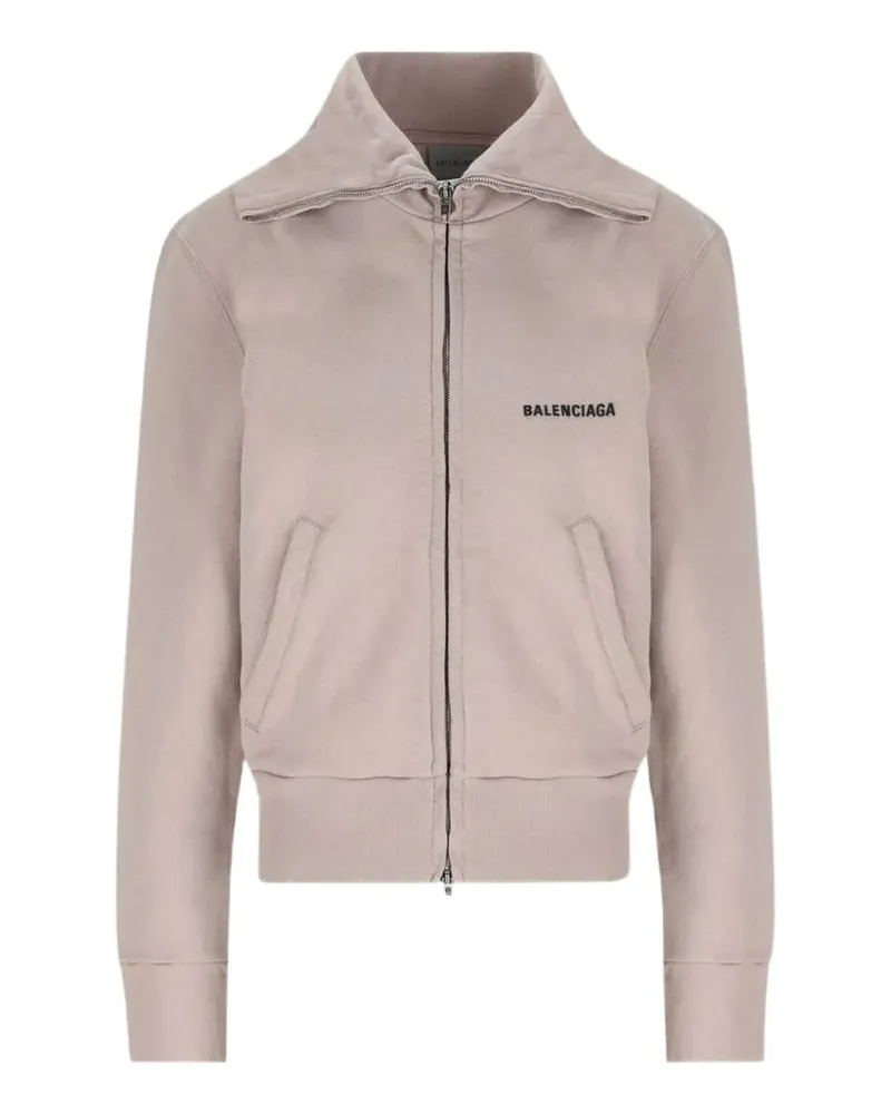 Balenciaga Sweatshirt mit Reißverschluss - Nude Nude