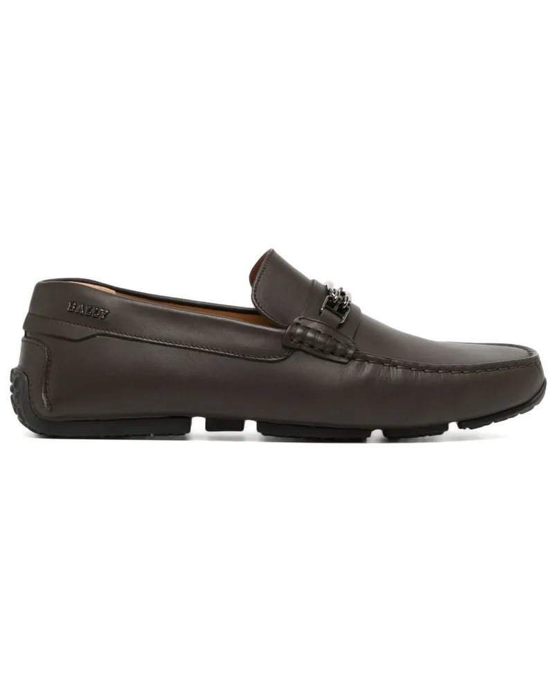 Bally Loafer mit BB-Schild - Braun Braun