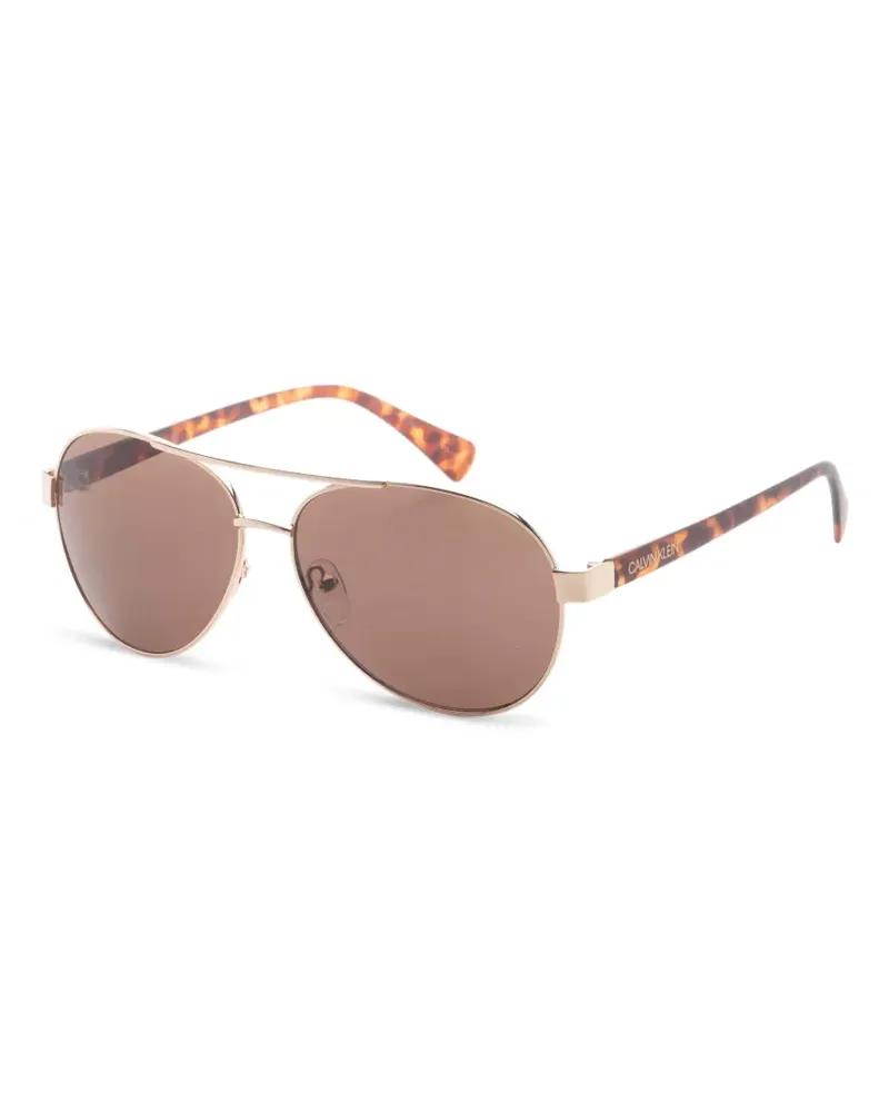 Calvin Klein Getönte Pilotenbrille - Gold Gold
