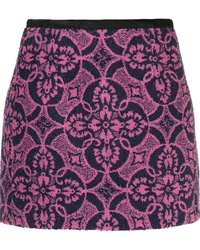 Marine Serre Jacquard-Minirock Rosa