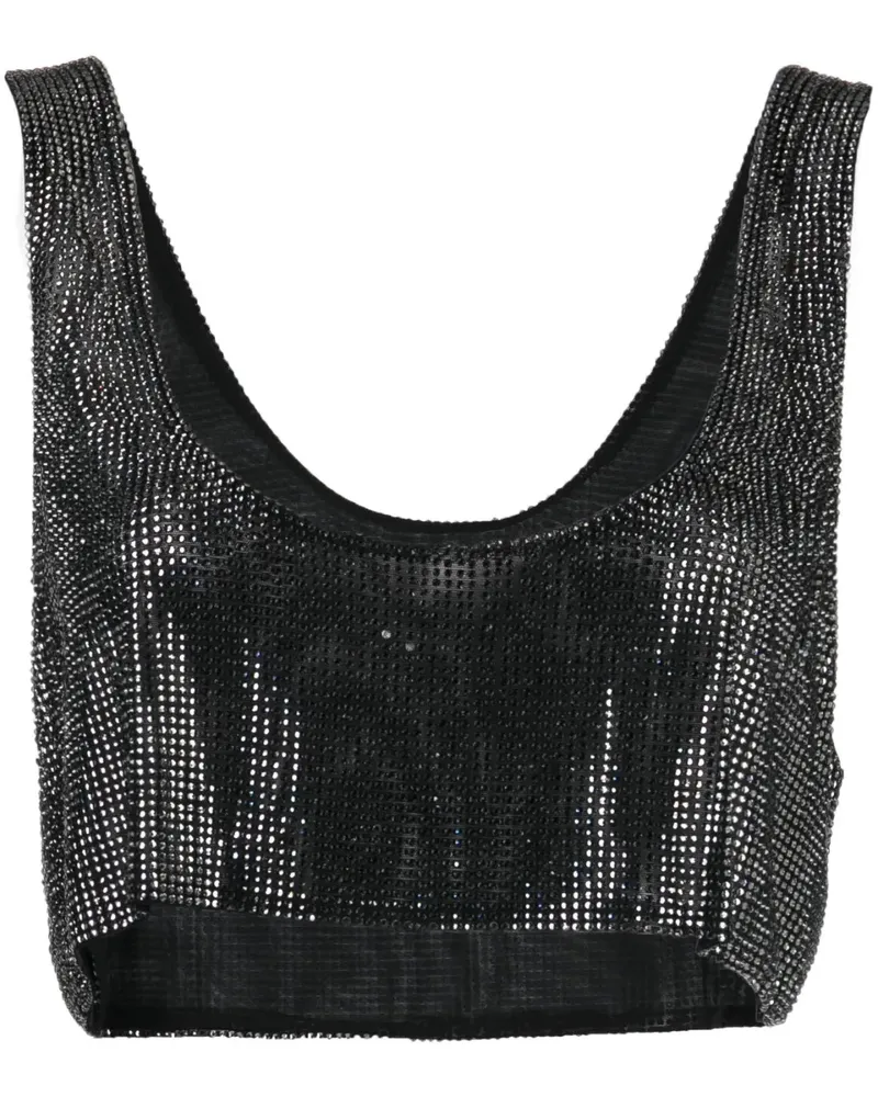 Giuseppe di Morabito Cropped-Top mit Kristallen - Schwarz Schwarz