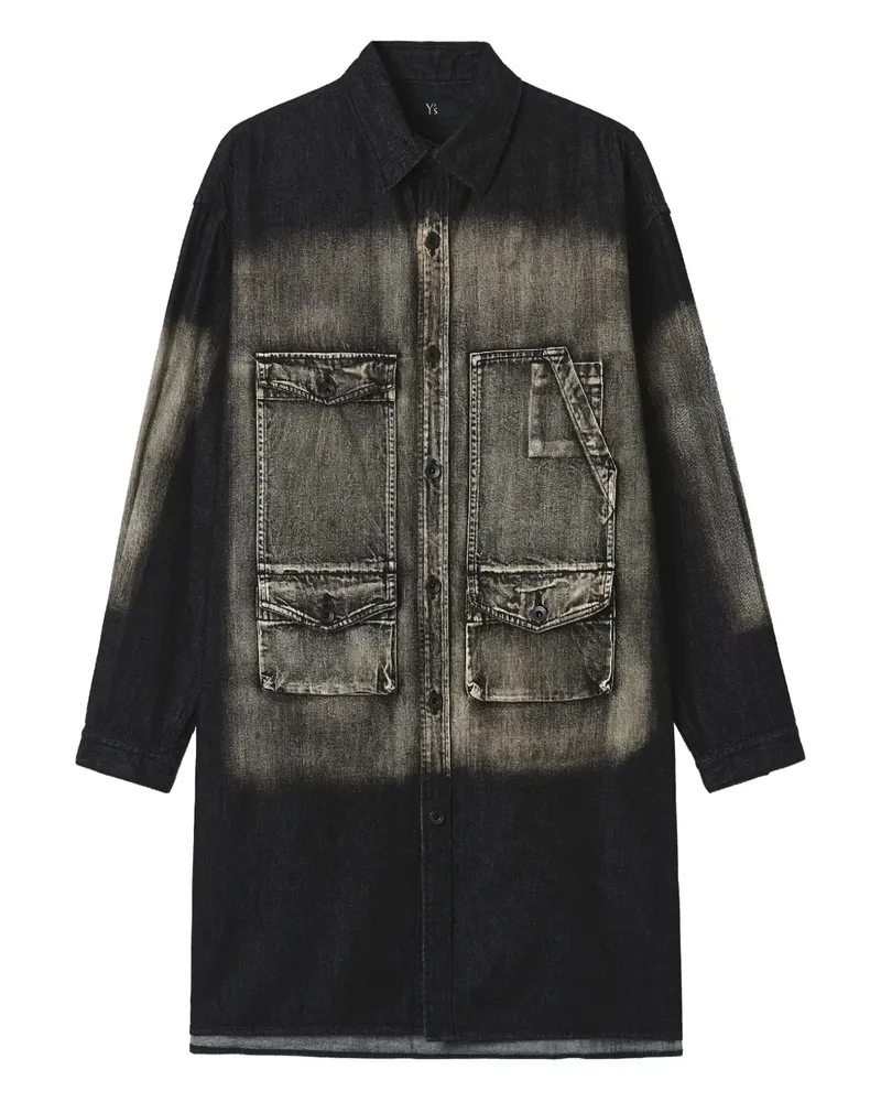 Yohji Yamamoto Klassisches Hemd - Schwarz Schwarz