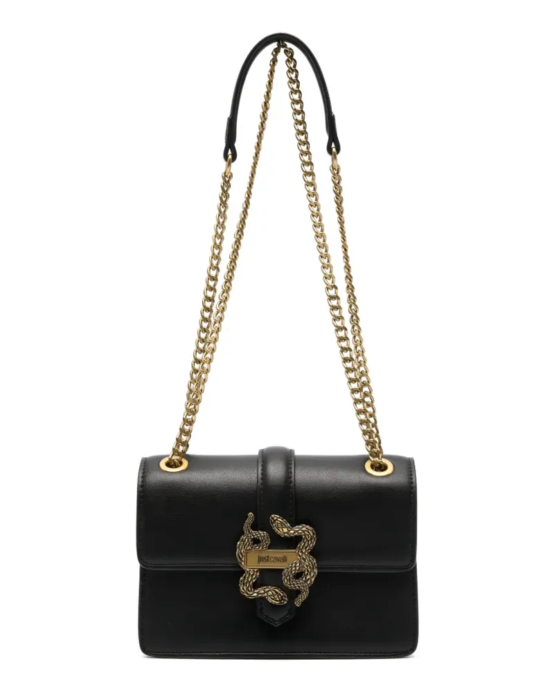 Just Cavalli Mini-Tasche mit Schlangenschild - Schwarz Schwarz