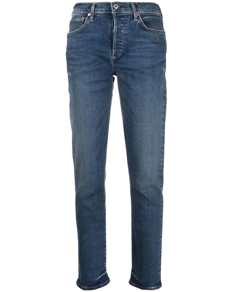 Citizens of humanity Halbhohe Slim-Fit-Jeans Blue