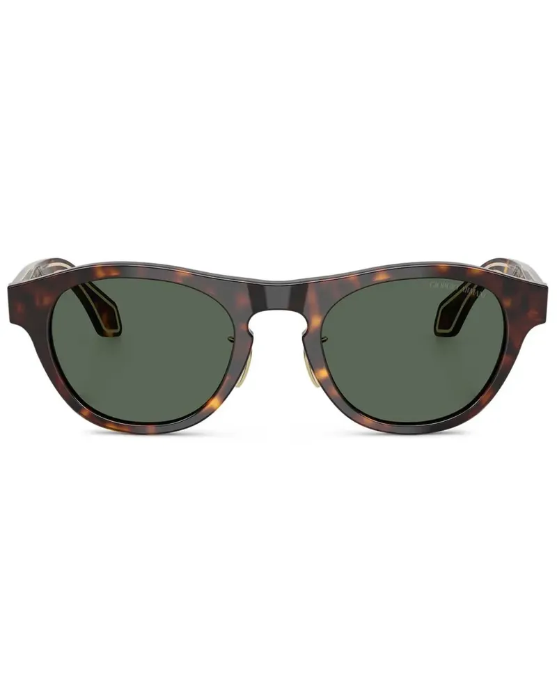 Giorgio Armani Sonnenbrille mit rundem Gestell - Braun Braun