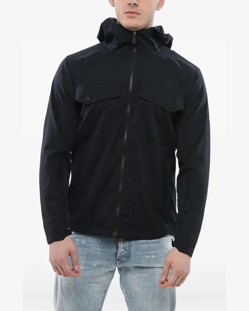 Woolrich Mesh hooded grid-texture jacket - Blau Blau