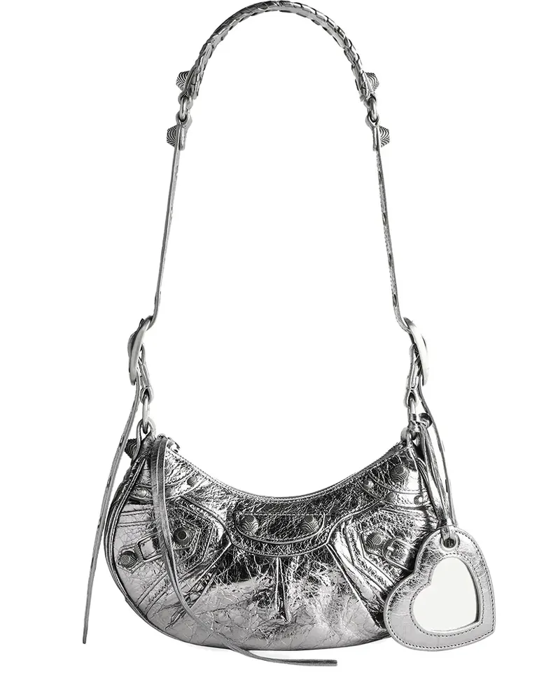 Balenciaga Le Cagole XS metallized shoulder bag - Silber Silber