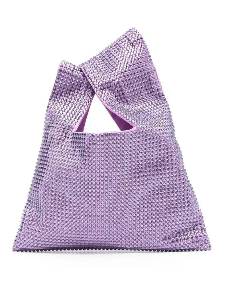 Giuseppe di Morabito Mini-Tasche mit Kristallen Violett