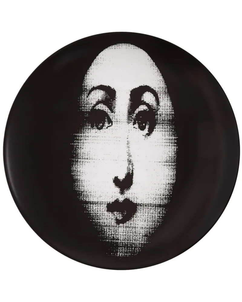 Fornasetti Tema e Variazioni n.317 Wandteller - Schwarz Schwarz