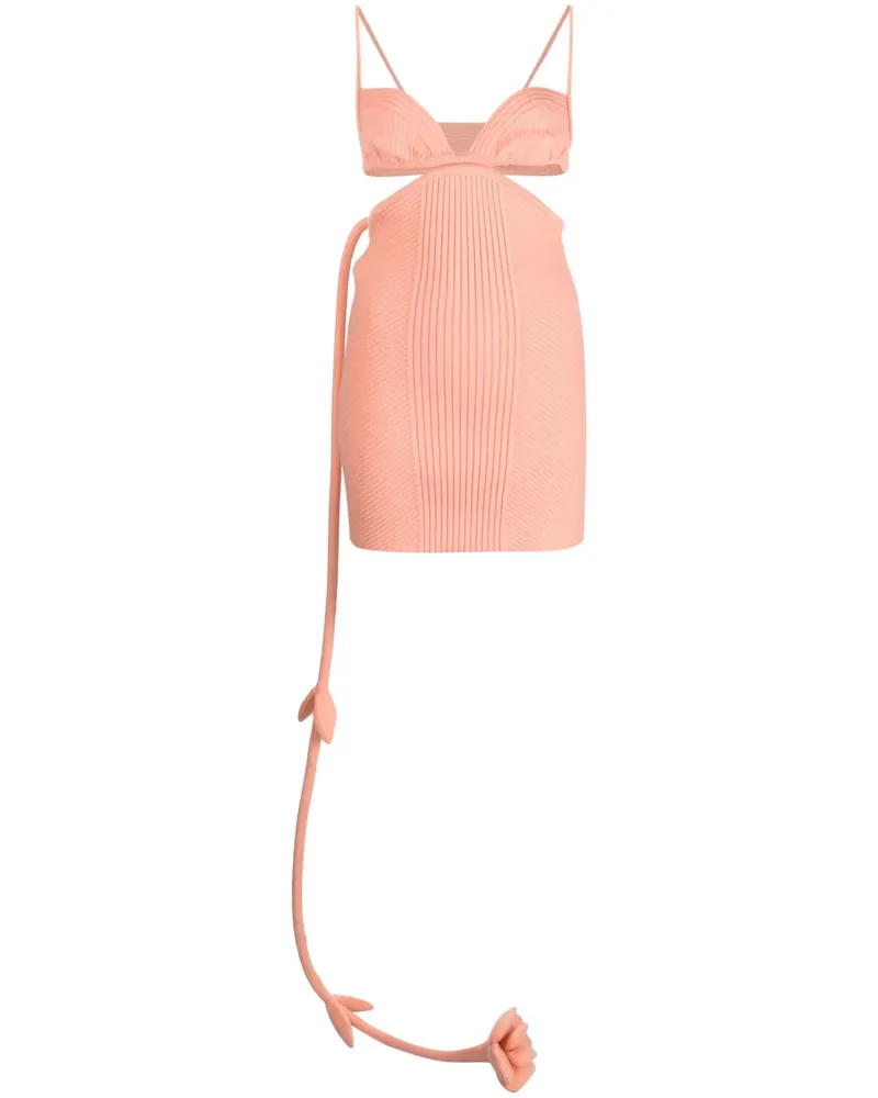 OFF-WHITE Minikleid mit Blumenmuster - Orange Orange