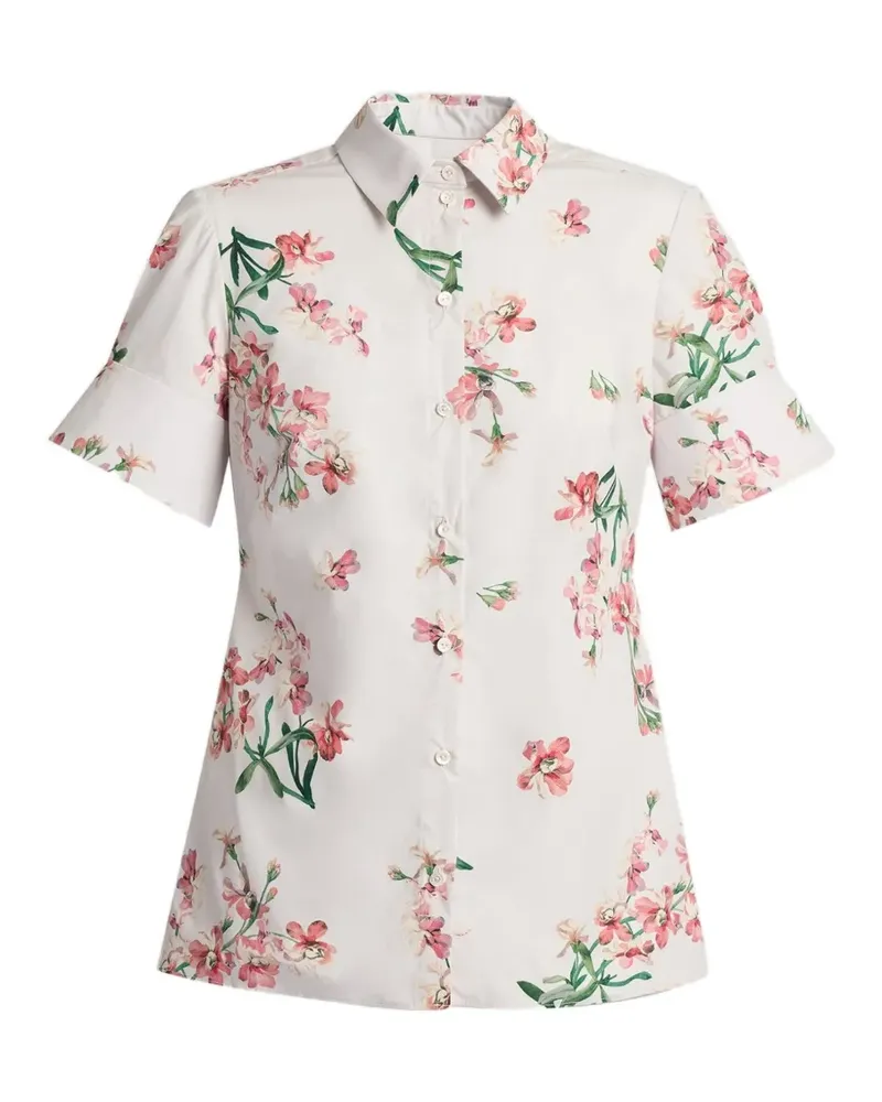 Erdem floral-print short-sleeve shirt - Rosa Rosa