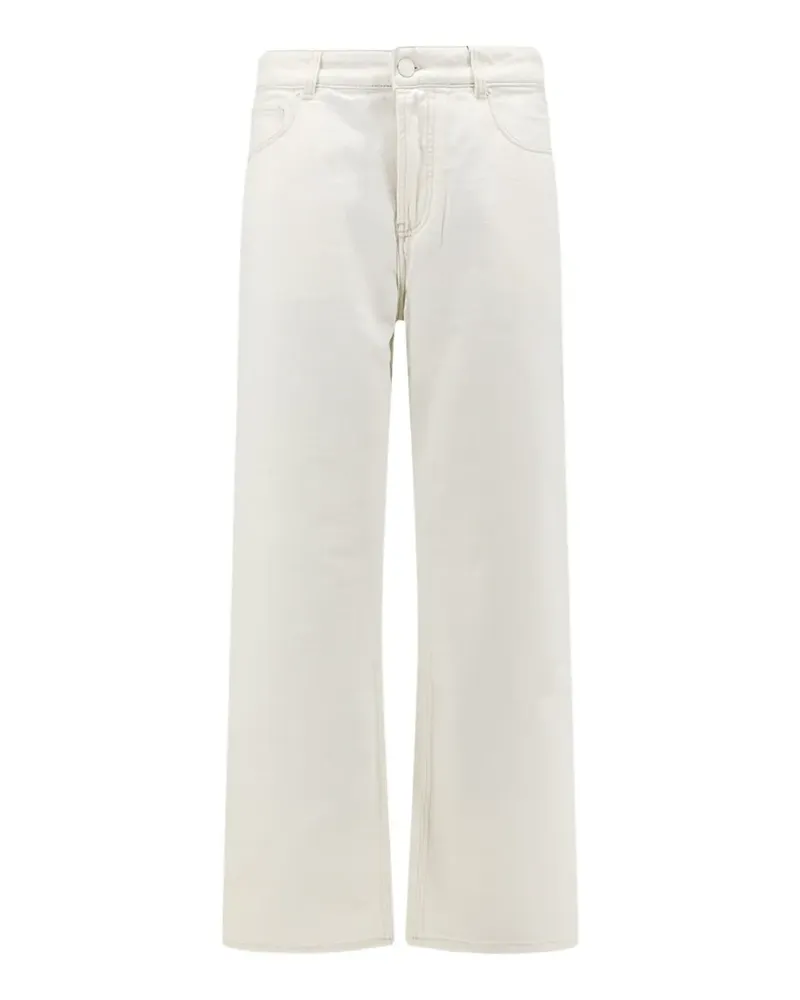 AMI Paris logo-patch straight-leg jeans - Nude Nude