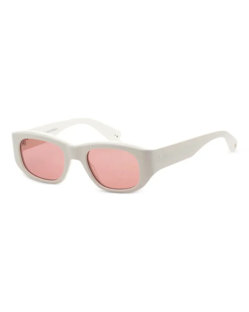 Garrett Leight Eckige Laguna Sonnenbrille - Weiß Weiß