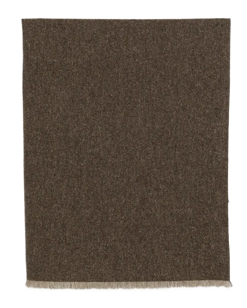 Brunello Cucinelli Schimmernder Schal mit Fransen - Braun Braun