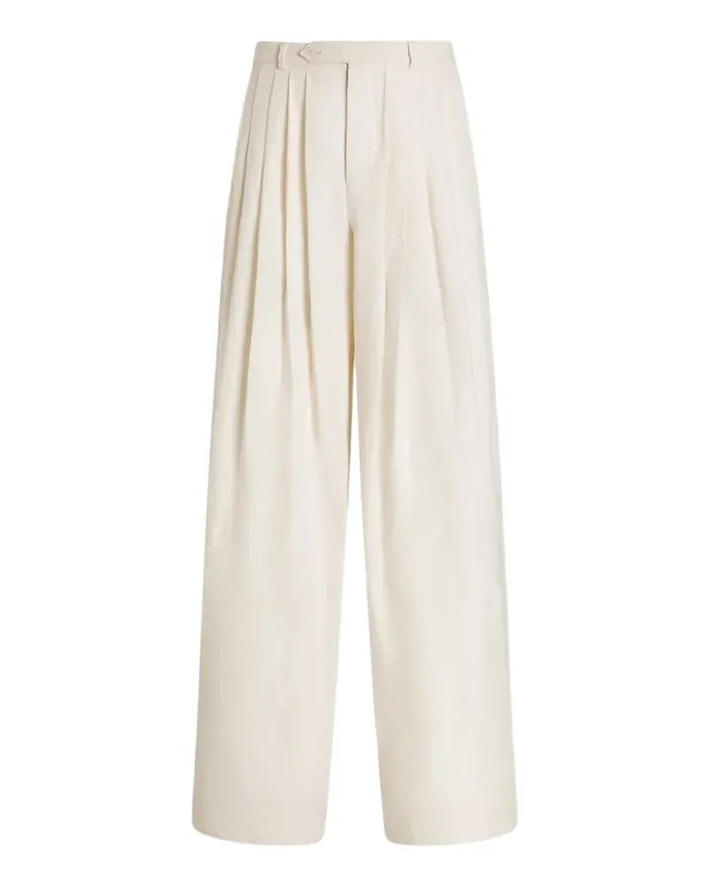 Dolce & Gabbana Baumwollleinenhose mit Falten - Nude Nude