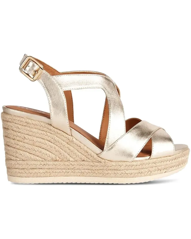 Geox Wedge-Sandalen im Metallic-Look - Gold Gold
