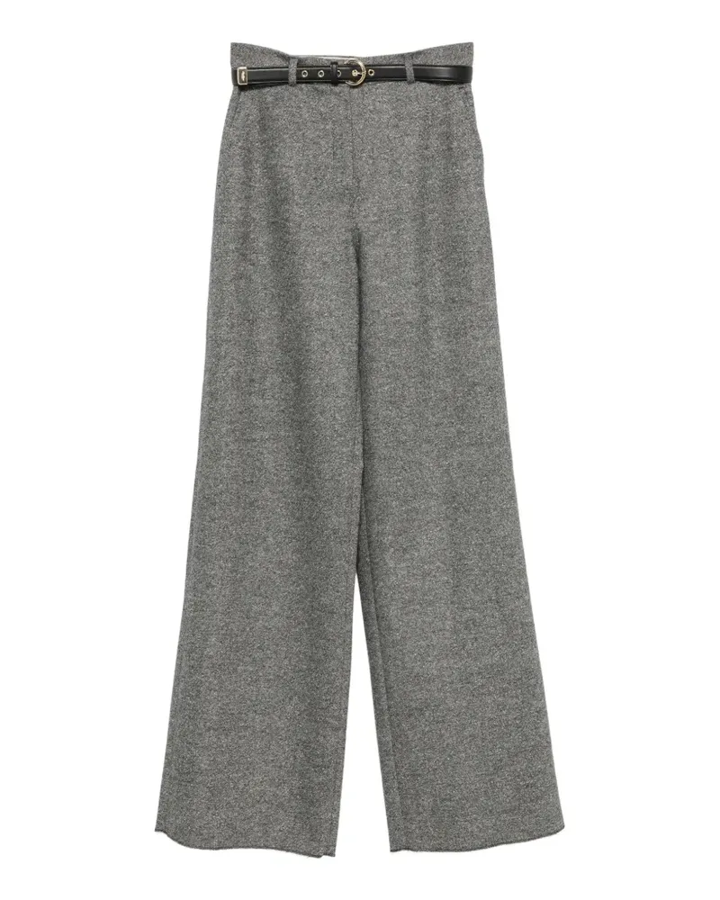 Max Mara Hose mit Gürtel - Grau Grau