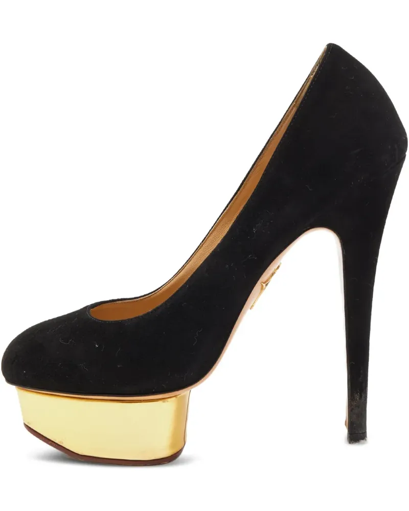 Charlotte Olympia Pumps mit Dolly-Plateau 140mm - Schwarz Schwarz