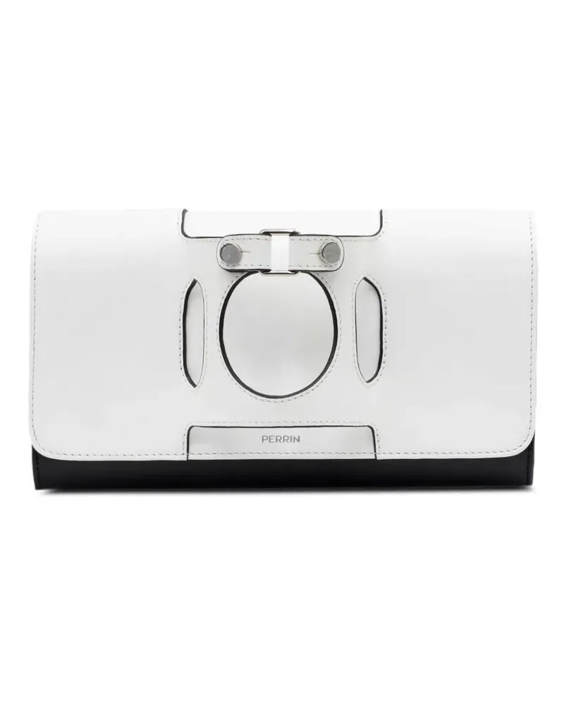 PERRIN PARIS Le Rond Clutch mit Handschuh - Weiß Weiß