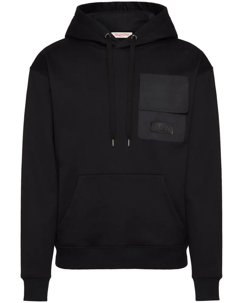Valentino Garavani Hoodie mit VLTN-Print - Schwarz Schwarz