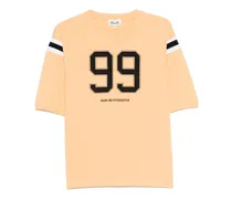 Gestreiftes July T-Shirt mit Nummern-Print - Orange