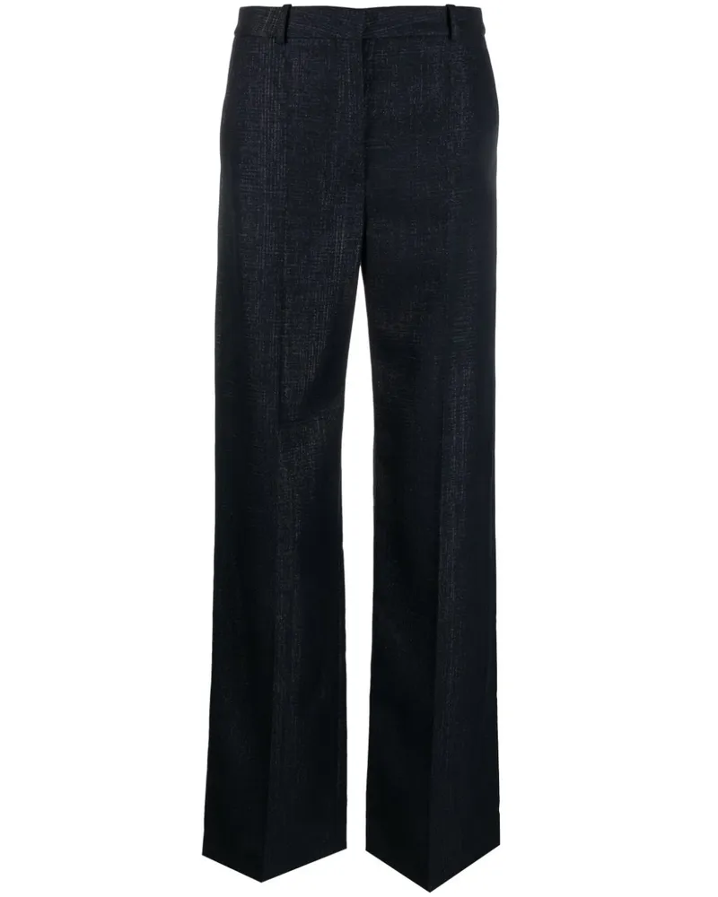 Stella McCartney Gerade Hose mit hohem Bund - Blau Blau