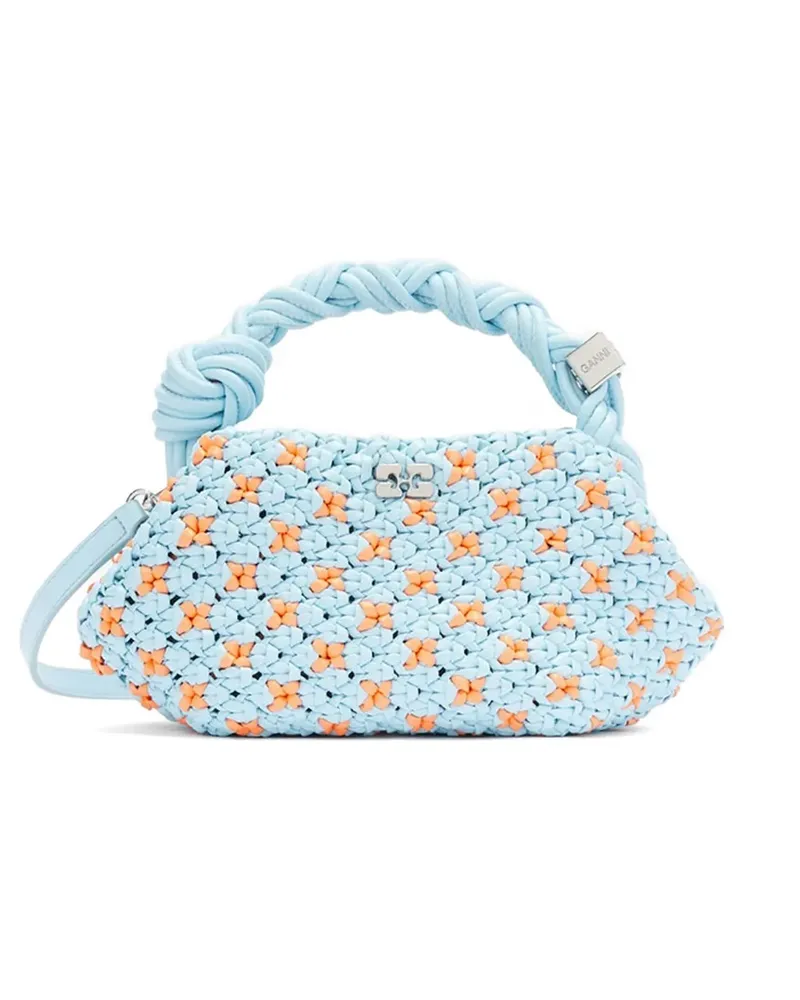 Ganni Bou braided tote bag - Blau Blau
