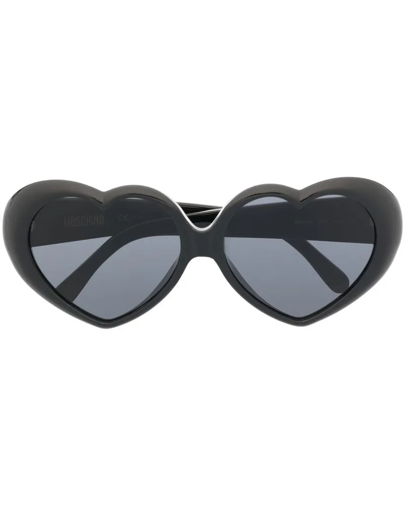Moschino Sonnenbrille in Herzform Schwarz