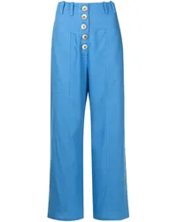 OLYMPIAH Geknöpfte Cropped-Hose Blau