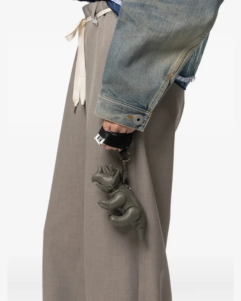 MIHARAYASUHIRO mini Dolls Triceratops shoulder bag - Grau Grau