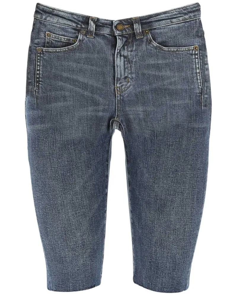 Saint Laurent Klassische Jeans-Shorts - Blau Blau